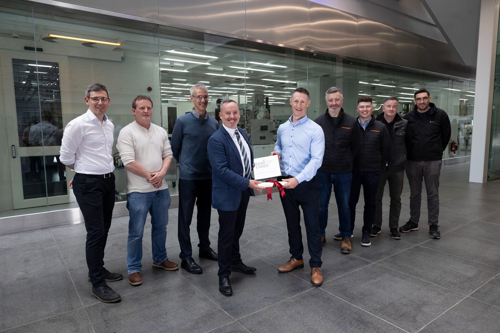 Tyndall staff being awarded SEAI EXEED Award